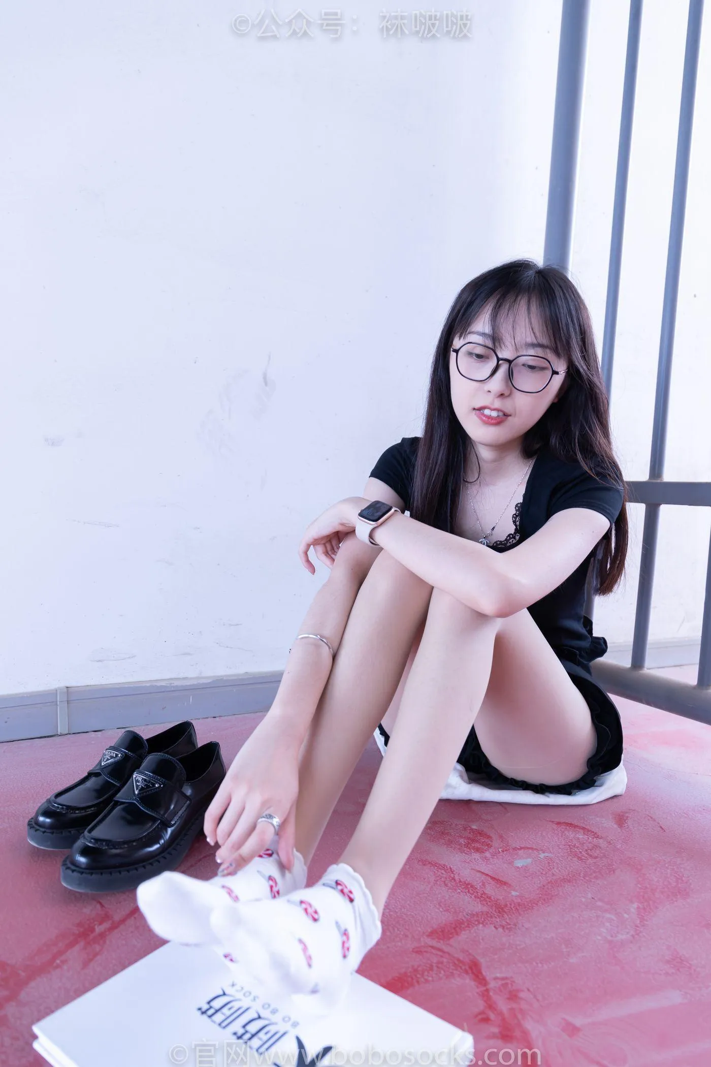 [BoBoSocks袜啵啵]NO.030 稚予- 皮鞋、短白棉袜、肉丝 [141P]插图6